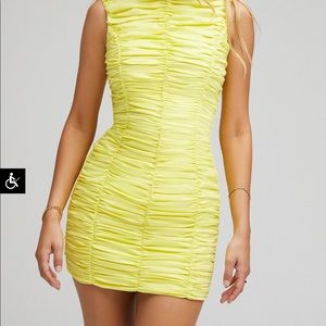 Mistress Rocks 'DREAM'
Yellow Gathered Mini Dress